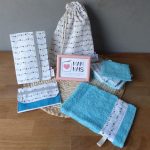 Coffret "Petit Nécessaire de Maman" - Cœurs Turquoises