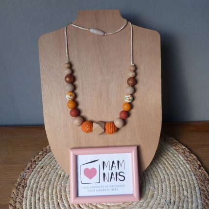 Collier allaitement feuilles d'automne
