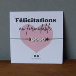 Carte de Naissance "Félicitations" avec bracelet "PAPA"