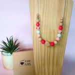 Collier d'allaitement et de portage - Fraises des bois