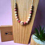 Collier d'allaitement et de portage - Rose Câline